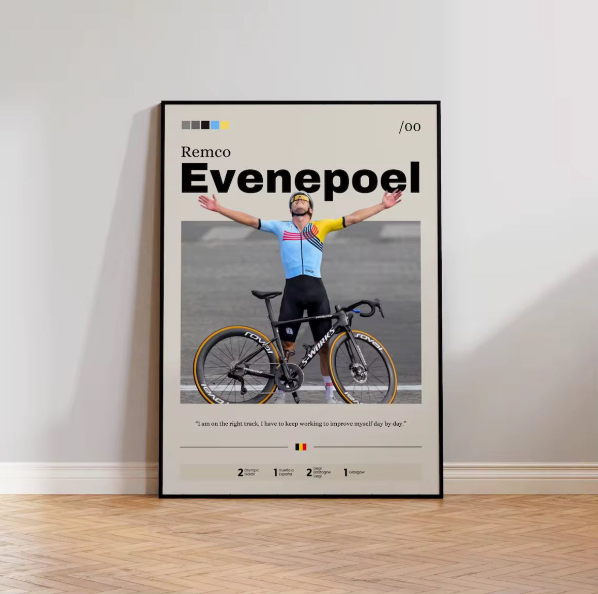 Remco Evenepoel Cycling Poster