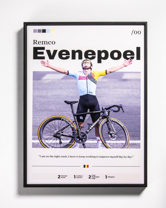 Remco Evenepoel Cycling Poster