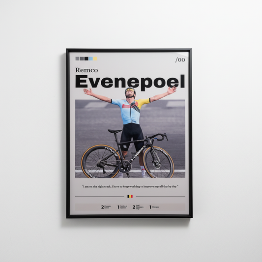 Remco Evenepoel celebrating his Olympic gold medal victory at the Paris 2024 Olympics in road cycling, 